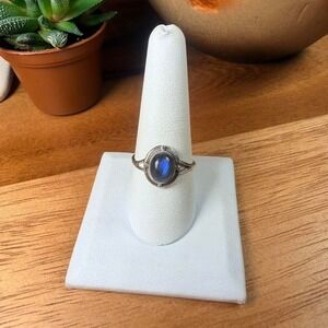 Labradorite Ring - Size 9.5 - .925 Sterling Silver